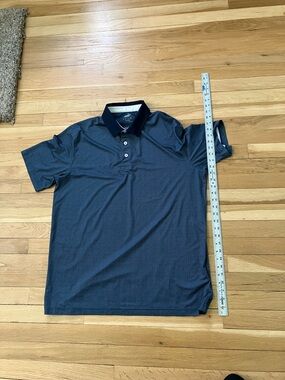 Puma Men's Dark Navy Polo with Contrasting Black Collar
